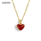 AJIDOU Ajidou necklace women's sweater chain pendant New Year's gift jewelry light luxury red love clavicle chain