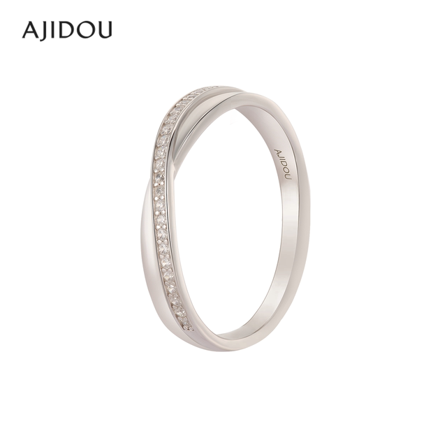 AJIDOU Ajidou ring for women 925 silver couple pair ring fashion plain ring silver ring couple pair ring
