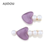 AJIDOU Aji Dou Hairpin Women's Pearl Resin Duck Bite Clip Love Heart Clip Three-dimensional forehead hair clip hair clip