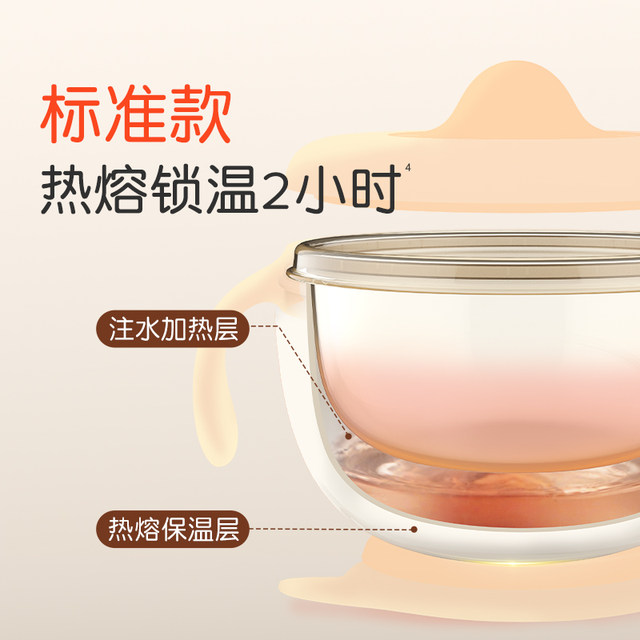 Shixi Baby Supplementary Food Bowl Special Water Insulation Bowl Rice Noodle Constant Temperature Eating Bowl Children's Stainless Steel Tools