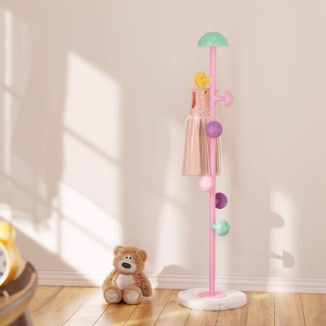 Children's coat rack landing bedroom does not occupy space hanging ...