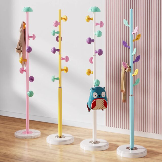 Children's coat rack landing bedroom does not occupy space hanging ...
