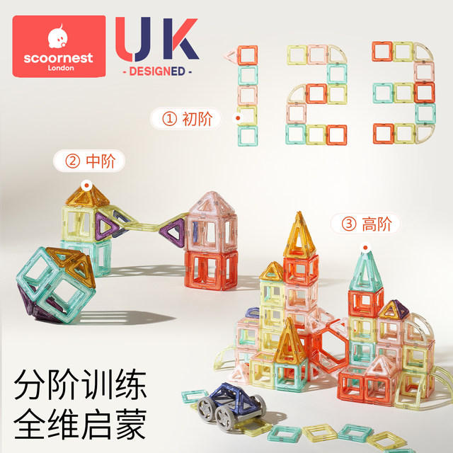 Kechao Children's Magnetic Stick Magnet Baby Intellectual Puzzle Puzzle Building Blocks Assembled Magnetic Sticker Puzzle Toy