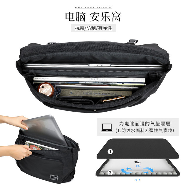 Computer bag suitable for Lenovo Xiaoxin Air14 Huawei matebook13 Apple Macbook Asus Dell Xiaomi Pro13.3 MAC men's 16-inch backpack crossbody bag laptop 15.6-inch