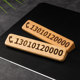 Black walnut wooden temporary parking number plate mobile phone mobile license plate car ornaments car car moving card