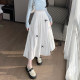 150 small super hot skirt 2025 spring and summer new white mid-length A-line fluffy cake skirt XXS145
