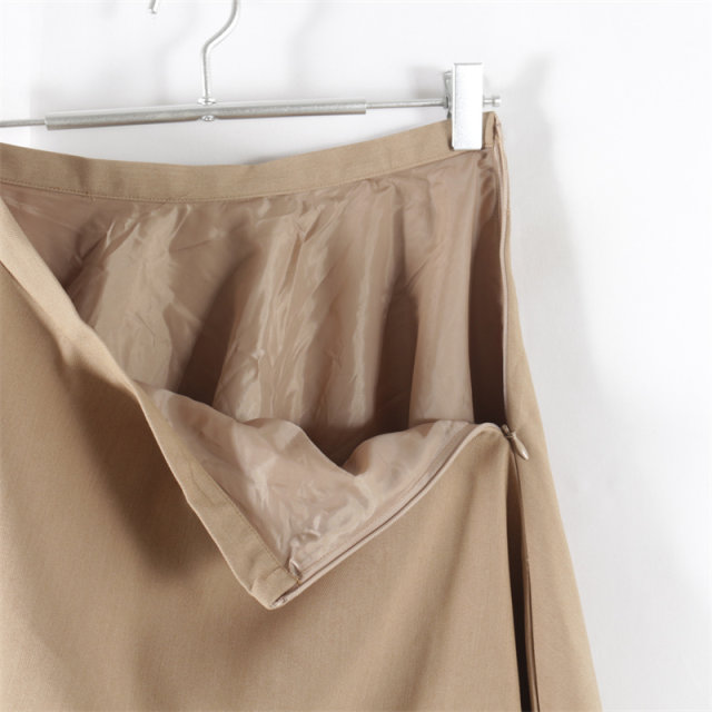 New daily summer commuting versatile side invisible zipper high waist slim short skirt for women solid color A-line skirt