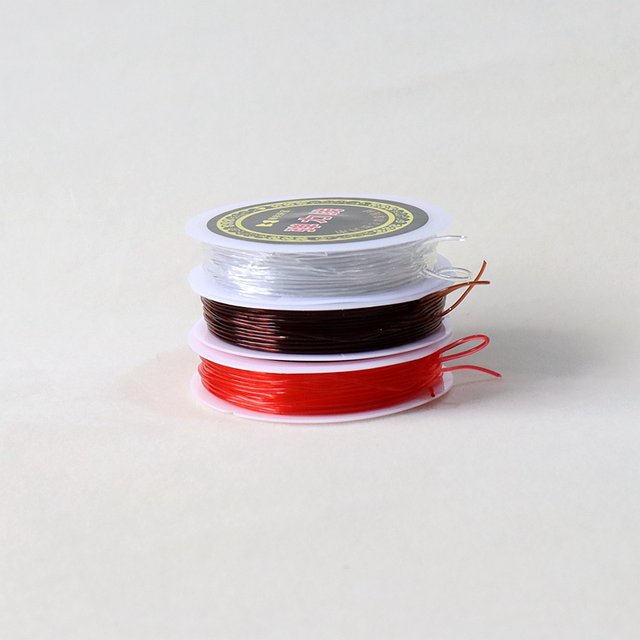 Domestic transparent crystal beef tendon threaded with beads, elastic cord, rubber band, elastic rope bracelet, elastic cord bracelet, beaded thread