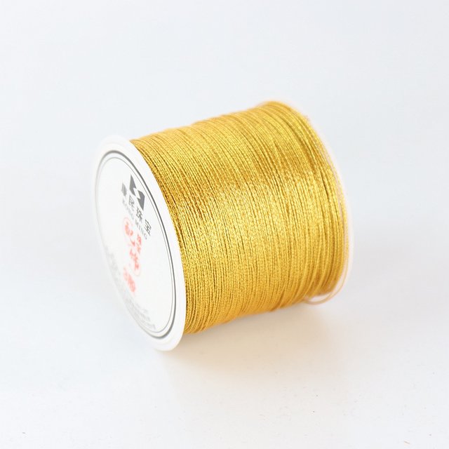 Gold thread braided rope Gold thread gold and silver thread braided rope bracelet material hand-woven rope 3 6 9 strand No. 72 jade rope