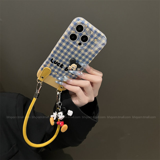 Crossbody strap lanyard suitable for Apple 16promax mobile phone case iPhone 15promax cute women cartoon 17pro new style 13 hand rope 12 anti-fall 14promax vacation style 11