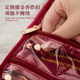 Velvet necklace storage bag anti-tangle pearl gold jewelry bag portable anti-oxidation sealed special artifact jewelry