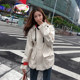 Hip-hop style jacket for women in spring and autumn Korean style student bf Harajuku loose large-size color-blocking drawstring Hong Kong style baseball uniform windbreaker