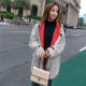 Hip-hop style jacket for women in spring and autumn Korean style student bf Harajuku loose large-size color-blocking drawstring Hong Kong style baseball uniform windbreaker