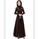 Half turtleneck sweater dress for women in autumn and winter 2025 new French base skirt fake two-piece spliced ​​lace knitted dress