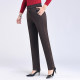 Mom pants, autumn and winter plus velvet high -waist fashion elderly pants loose middle -aged elderly women's pants casual straight pants
