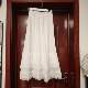 Japanese Mori Girl Literary Girls Niche Design Versatile Lace Elastic Waist Cake Skirt Half-Both Long Skirt