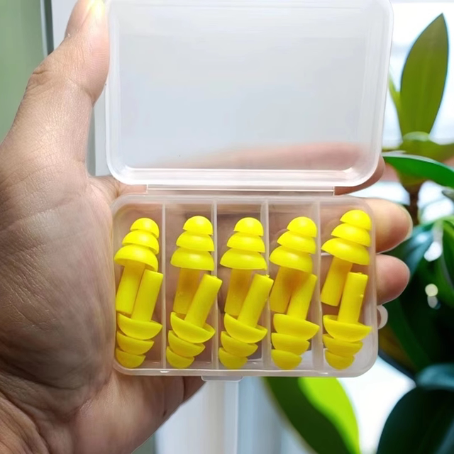 5 pairs of set earplugs for adults, silicone swimming special waterproof shampoo, prevent ear water from sleeping, prevent noise and sound insulation