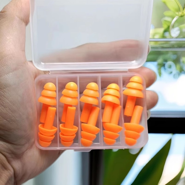 5 pairs of set earplugs for adults, silicone swimming special waterproof shampoo, prevent ear water from sleeping, prevent noise and sound insulation