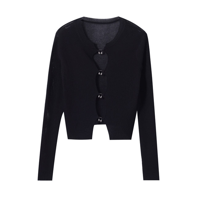 Jin Dazhi hollow ice silk sweater for women spring and summer 2025 new ...