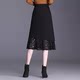 Black fishtail skirt for women 2025 new summer lace skirt A-line high waist drooping mid-length hip wrap skirt
