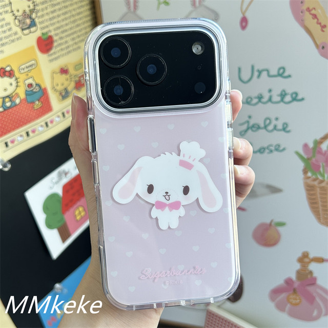 MMkeke dream ins style Japanese ancient early flavor love dessert rabbit suitable for Apple 16promax double layer imd mobile phone case iPhone17pro Bonnie rabbit 13 sweet girl 15pm cute thing 14pro