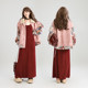 KEIKO [Padding/Warm] Exotic Jacquard Splicing Leather Jacket Winter American Fur Collar Leather Jacket