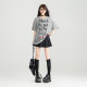 KEIKO [Anti-exposed] Shell embroidered black pleated skirt 25 summer commuting high waist A-line slim short skirt