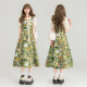 Keiko Mint Man Po Wind Oil Painting Flower Dress 2025 Spring and Summer French holiday
