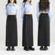 KEIKO Double Zip Adjustable Slit Skirt 25 Spring and Summer New Commuter High Waist Slim Black A-line Long Skirt