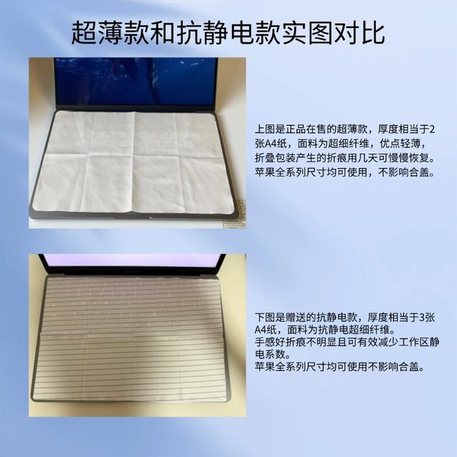 Suitable for MacBook Pro Apple Air laptop keyboard dust cover cloth screen protection cleaning cloth