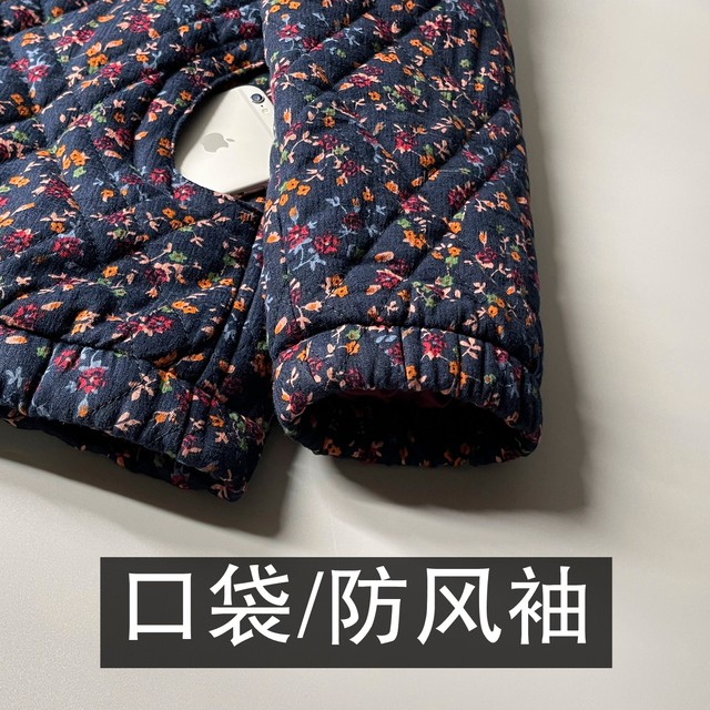 Middle-aged and elderly women's large-size cotton-padded jackets, old ladies' oversized thin cotton-padded jackets, mother's and grandma's autumn and winter quilted small cotton-padded jackets