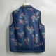 Middle-aged and elderly women's autumn suit new large-size vest mother grandma wears pure cotton denim horse clip jacket