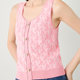 
kodice autumn and winter new women's clothing pink contrasting jacquard knitted vest sleeveless top suspender shirt casual and fashionable