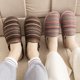 European style new autumn and winter slippers to keep warm at home for couples men and women wooden floor non-slip silent flat soft bottom cotton slippers