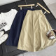 Daily single women's clothing commuting temperament Hepburn style high waist slim A-line skirt mid-length cotton umbrella skirt for women spring and summer