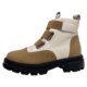 
Cabinet Ya's women's boots are soft and comfortable Martin boots thick-soled European and American trendy shoes color-blocked and velvet Velcro outdoor cowhide boots