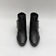 Cabinet Ya's women's boots thick heel genuine leather soft surface soft bottom layer cowhide Velcro mid-heeled boots comfortable short boots