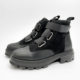 
Cabinet Ya's women's boots are soft and comfortable Martin boots thick-soled European and American trendy shoes color-blocked and velvet Velcro outdoor cowhide boots