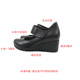 Cabinet Ya's women's shoes, soft and comfortable mom's shoes, wedge heels, genuine leather, soft surface, soft sole leather shoes, frosted Velcro single shoes