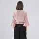 New product solid color sunscreen shirt for women's lace design lotus leaf 700% sleeve jacket for women's summer thin