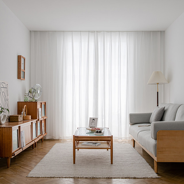 Vertical blinds, blackout phantom gauze, light-impermeable, white bay window, balcony sunshades, white gauze curtains