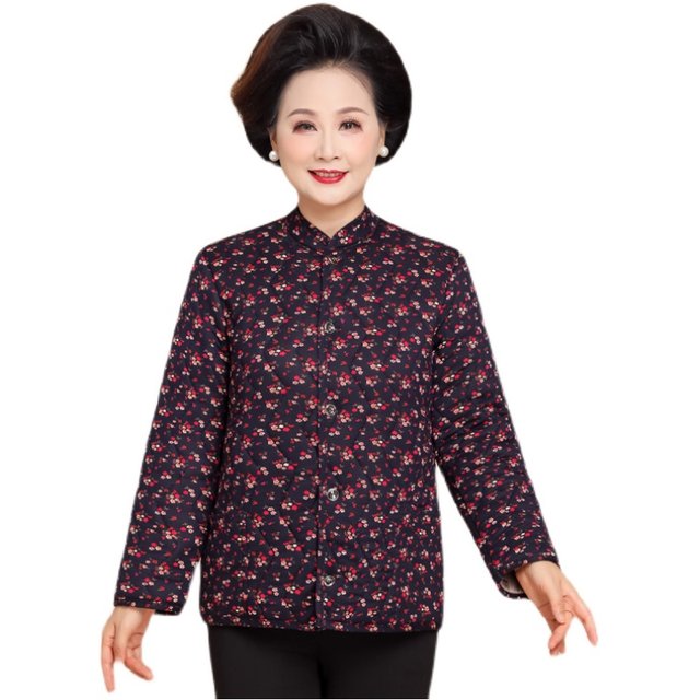 Middle-aged and elderly women's winter clothing, cotton-padded clothes, small cotton-padded jackets for mothers to wear under the skin, grandma's camel down cotton warm thick cotton clothes 2023