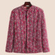 Mom's winter floral cotton coat for middle-aged and elderly people's new style plus velvet patch warm cotton coat grandma wears a small cotton coat inside and outside
