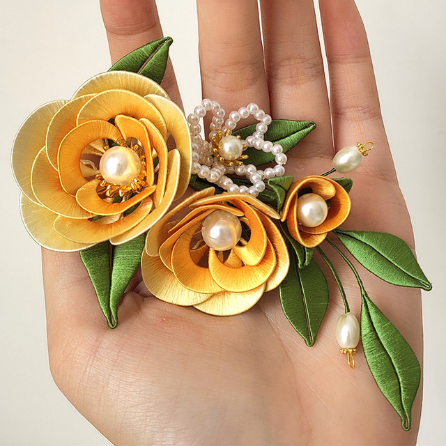 280 color gradient velvet line entanglement flower line high bright velvet wire light silk silk texture DIY handmade ancient style hair 簪 material