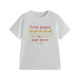 Berry Likes You and Huan Dapang Customized Letter Printed Front Shoulder Short Sleeve T-shirt for Women Loose and Versatile Round Collar Top