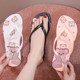 Internet celebrity flip-flops home slippers for women student girls outer wear non-slip cool summer Korean version cartoon cute and versatile