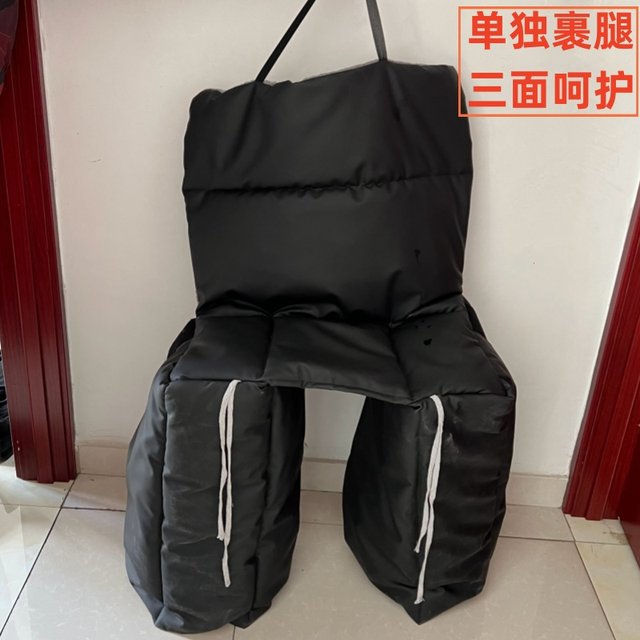 Motorcycle winter windshield quilt plus velvet thick leather waterproof straddle three-wheel 125 warm leggings and knee windproof split