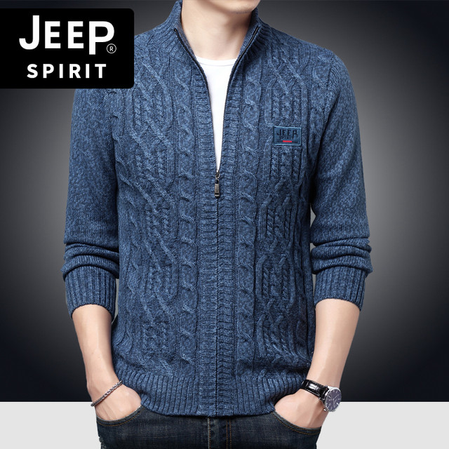 Sweered Jeep Jeep Jacket Men's Autumn and Winter 2024 New Casual Thicked ...