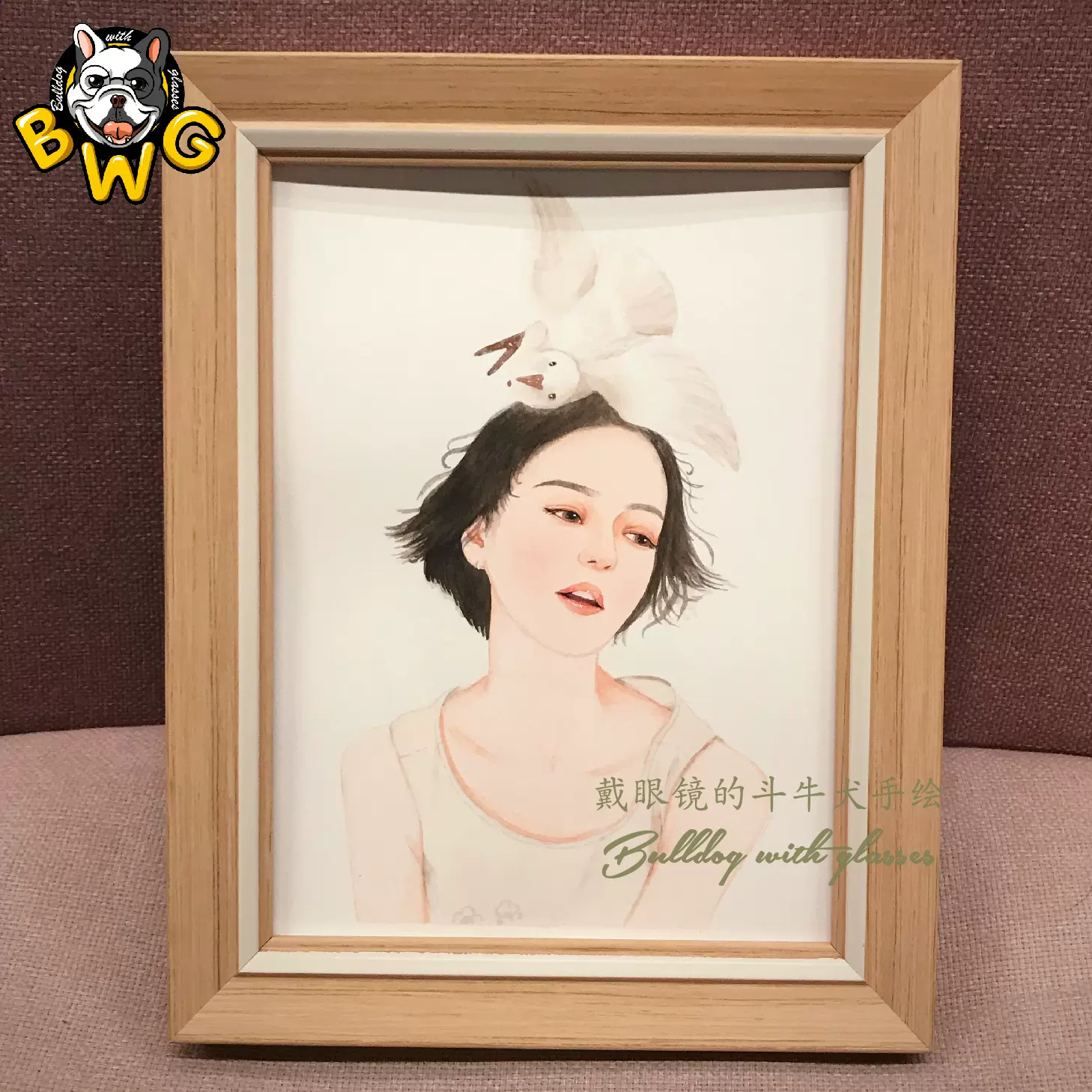 原创定制纯手绘水彩画人物情侣头像肖像文艺装饰插画伴手礼全家福