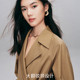 Evely's classic basic versatile aura double-breasted belt waist trouser long windbreaker 2024 autumn jacket